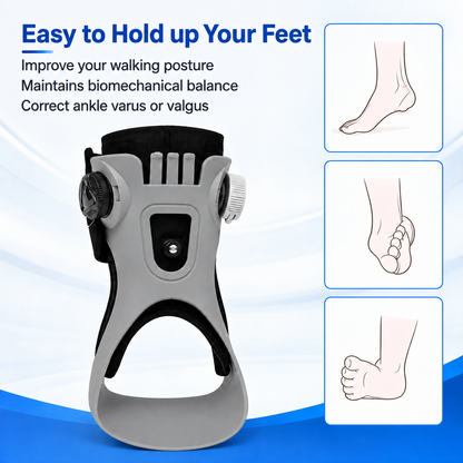 AFO Drop Foot Brace for Walking - Upgraded, Comfortable & Efficient, Adjustable, For Achilles Tendonitis, Plantar Fasciitis, Stroke, TBI, ALS, MS, Bone Fracture